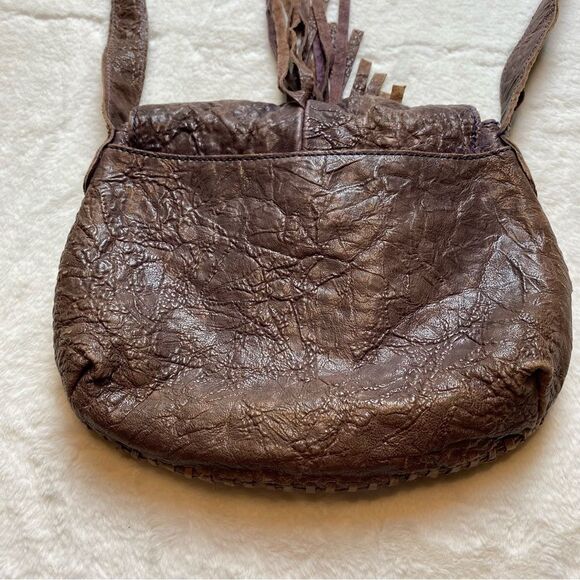 Camila Alcestis MUXO Leather Fringe Front Boho Saddle Bag Style Purse - Picture 6 of 16